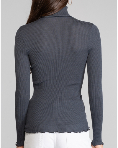 Blusa cuello alto lana y seda Oscalito 3438 (Tempesta)