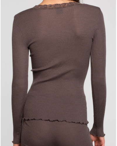 Long sleeve Undershirt wool and silk Leavers Oscalito 3416 (Taupe)