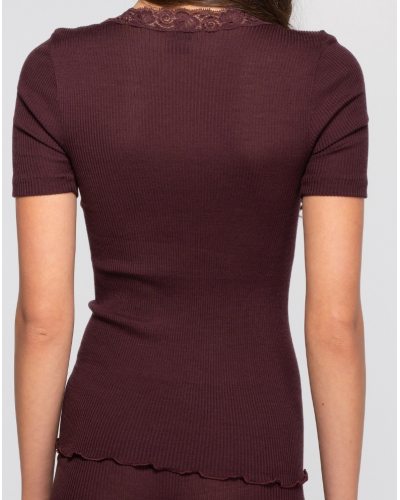 Maillot de corps laine et soie Leavers Oscalito 3414 (Cherry)