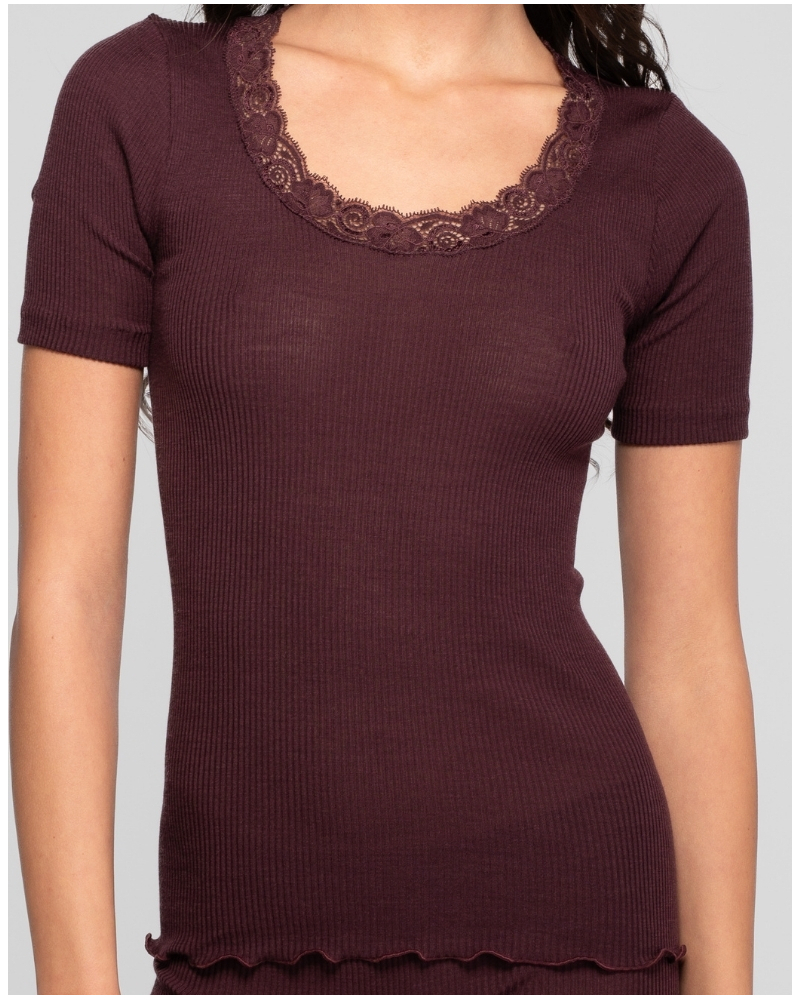 Maillot de corps laine et soie Leavers Oscalito 3414 (Cherry)