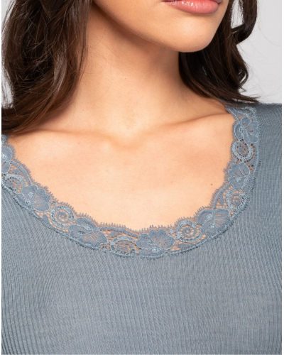 Maillot de corps laine et soie Leavers Oscalito 3414 (Zucchero)