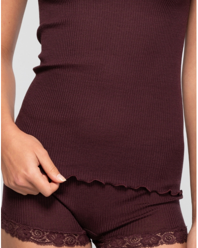 Tank top wool and silk Oscalito lace leavers 3408 (Cherry)