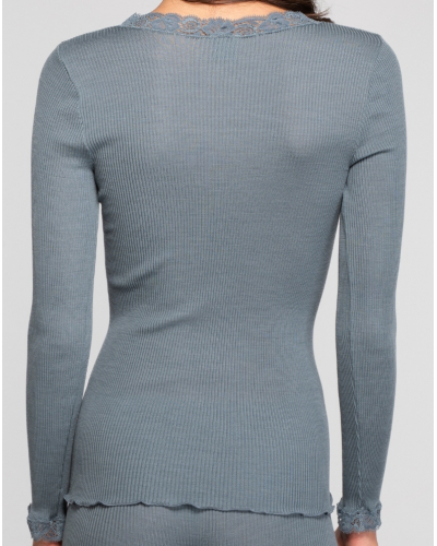 Long-sleeved topwool and silk Leavers Oscalito 3404 (Zucchero)