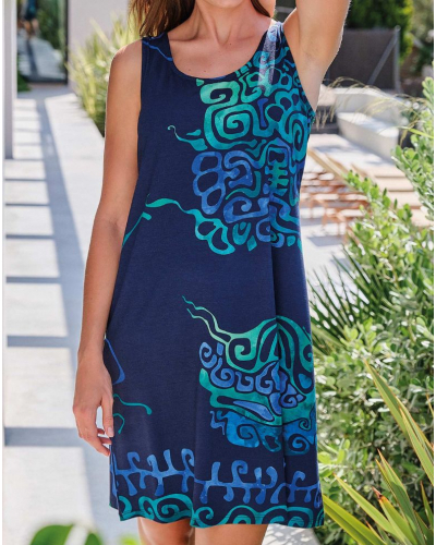 Vestido de Playa Natural Sea Massana (Azul)