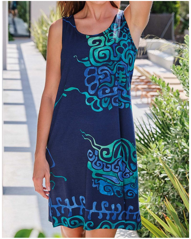 Vestido de Playa Natural Sea Massana (Azul)