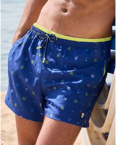 Short de bain Motifs Massana (Denim)