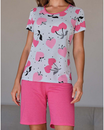 Pyjama court Fraise Massana (Gris)