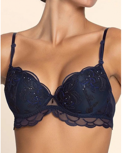 Soutien-gorge coque à paillettes Lise Charmel Eclat Couture (Bleu Night)
