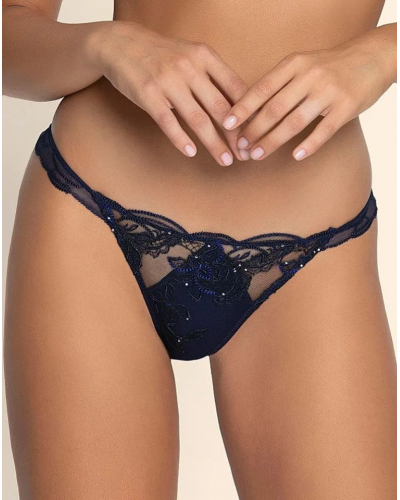 String à paillettes Lise Charmel Eclat Couture (Bleu Night)