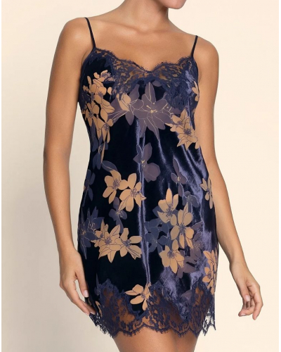 Devoured velvet nightdress Lise Charmel Eclat Couture (Bleu Night)