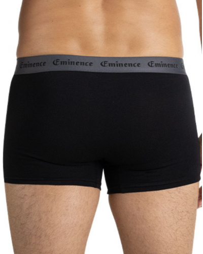 Set of 3 Eminence Allure Stretch Cotton Boxers (Black)