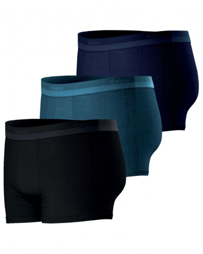 Pack of 3 Eminence Studio Stretch Cotton Boxers (Black / Teal / Navy)