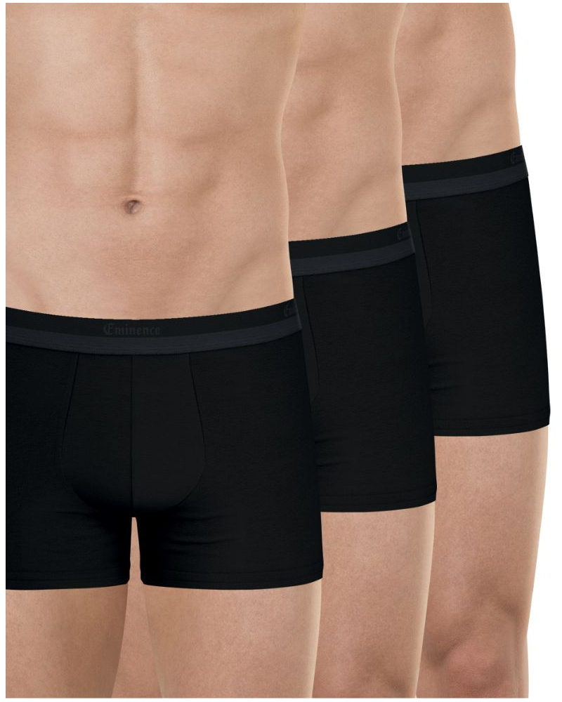 Pack of 3 Eminence Studio Stretch Cotton Boxers (Black)