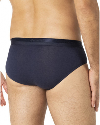 Lot de 3 slips coton stretch Eminence Studio (Noir/Bleu canard / Marine)