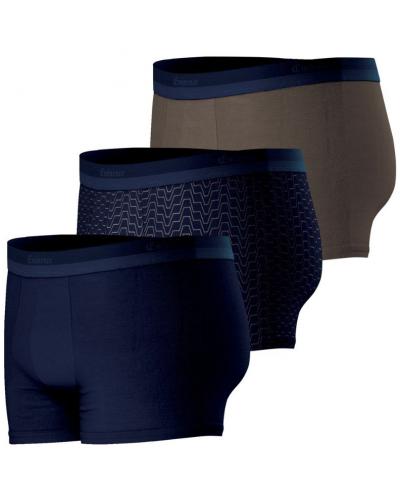 Pack of 3 Eminence Studio Stretch Cotton Boxers (Navy / Khaki)