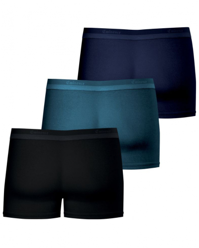 Pack of 3 Eminence Studio Stretch Cotton Boxers (Teal / Heather Grey)