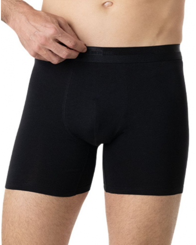 Lot de 3 boxers long coton stretch Eminence Studio (Noir / Bleu canard / Marine)