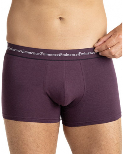 Pack of 3 stretch cotton boxers Eminence Business (plum / black / anthracite)