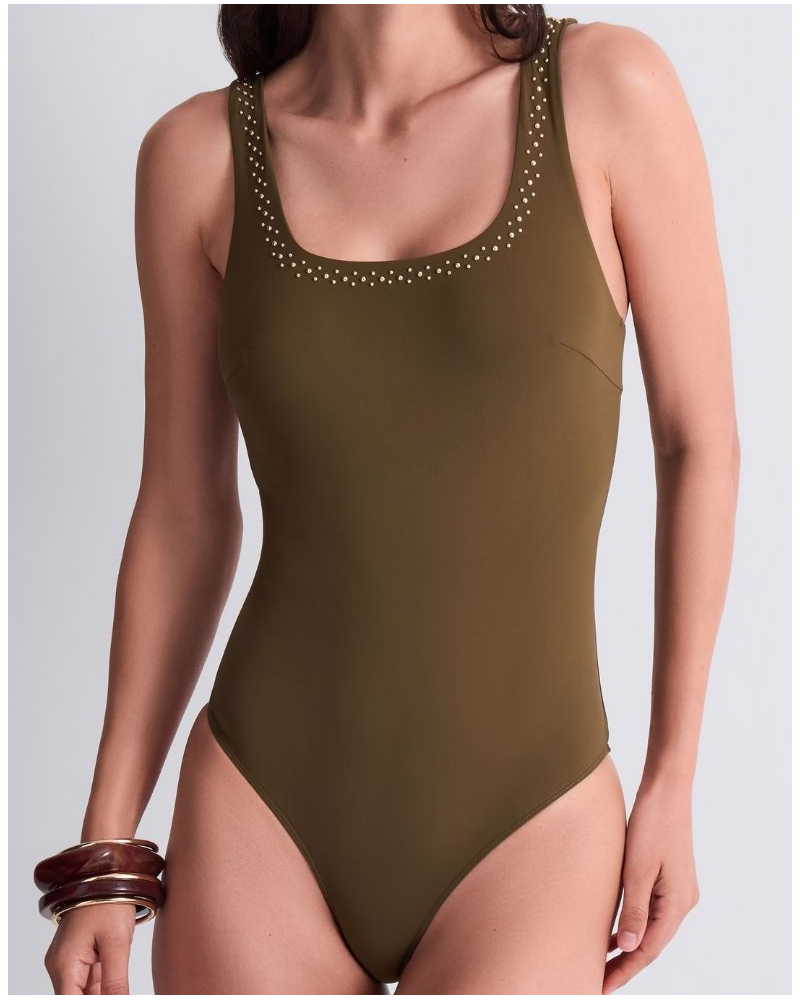 Maillot de bain une pièce souple Aubade Summer Stars (Khaki)