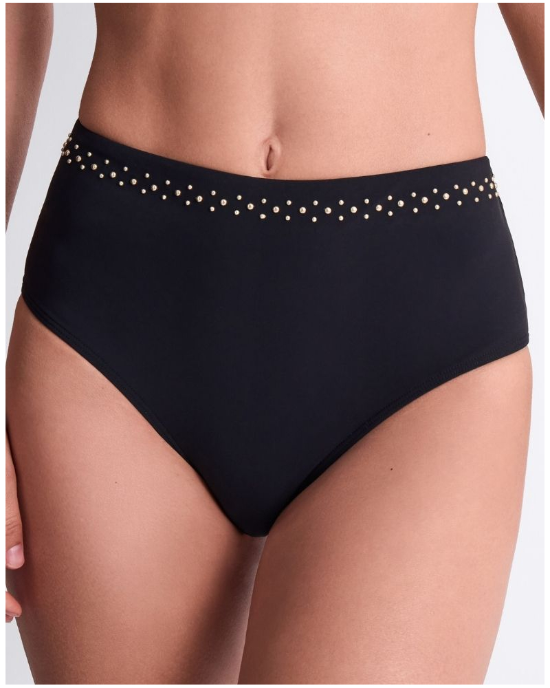 Culotte de bain taille haute Aubade Summer Stars (Noir)