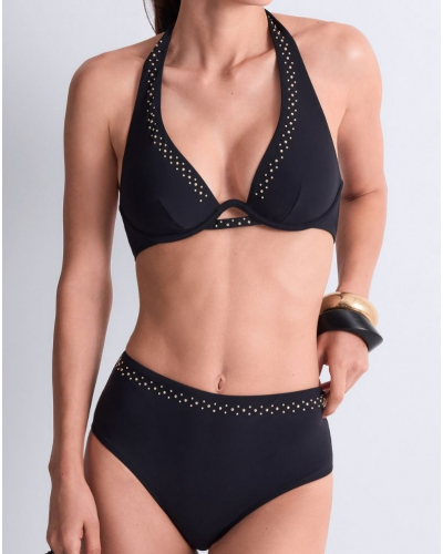 Culotte de bain taille haute Aubade Summer Stars (Noir)