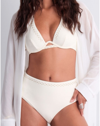 Culotte de bain taille haute Aubade Summer Stars (Sea Pearl)