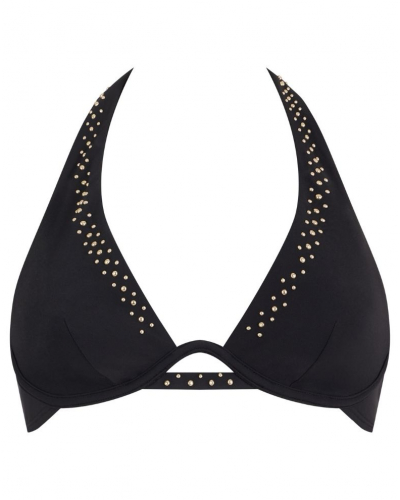 Soutien-gorge de bain triangle mono-armature Aubade Summer Stars (Noir)