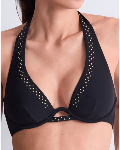 Sujetador de baño triangulo Aubade Summer Stars (Negro)