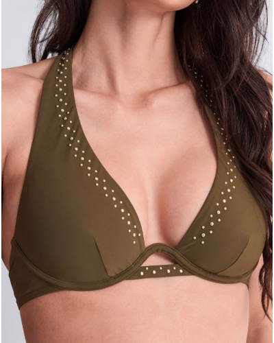 Triangle bath bra Aubade Summer Stars (Khaki)