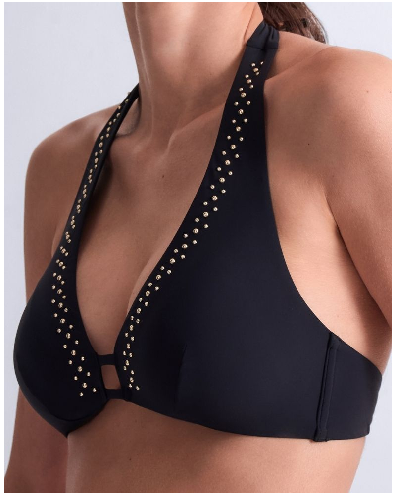 Triangle bath bra Aubade Summer Stars (Black)