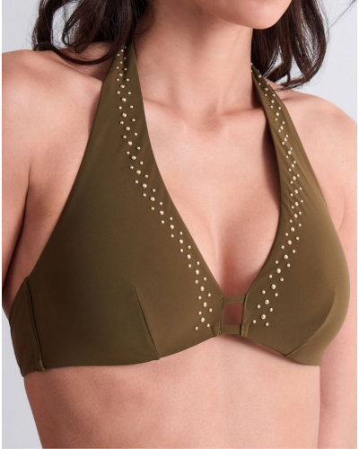 Triangle bath bra Aubade Summer Stars (Khaki)