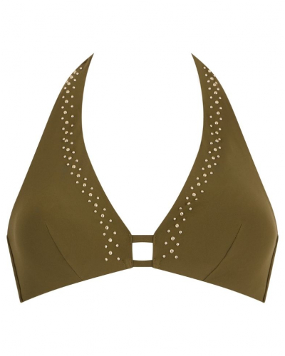 Soutien-gorge de bain triangle coques amovibles Aubade Summer Stars (Khaki)
