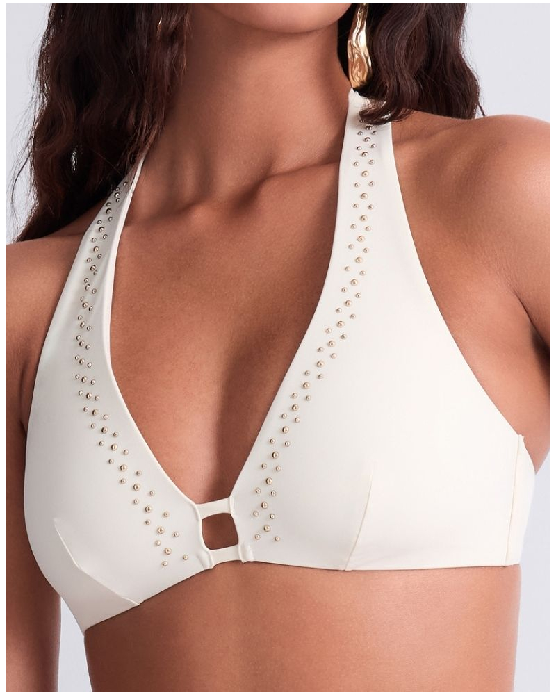 Triangle bath bra Aubade Summer Stars (Sea Pearl)