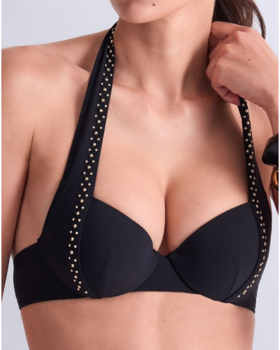 Sujetador de baño Plunge Preformado Aubade Summer Stars (Negro)