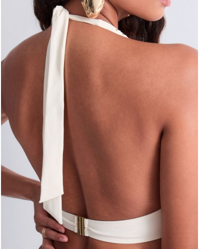 Sujetador de baño Plunge Preformado Aubade Summer Stars (Sea Pearl)