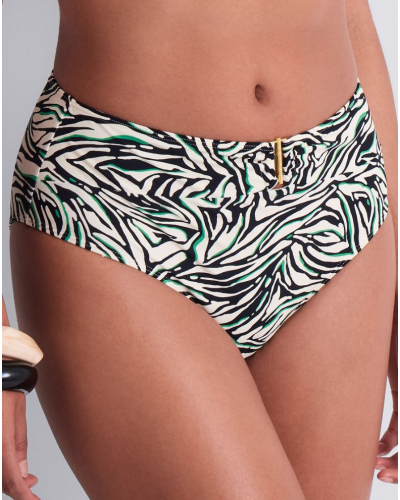 Culotte de bain taille haute Aubade Tropical Splash (Wild Stripes)