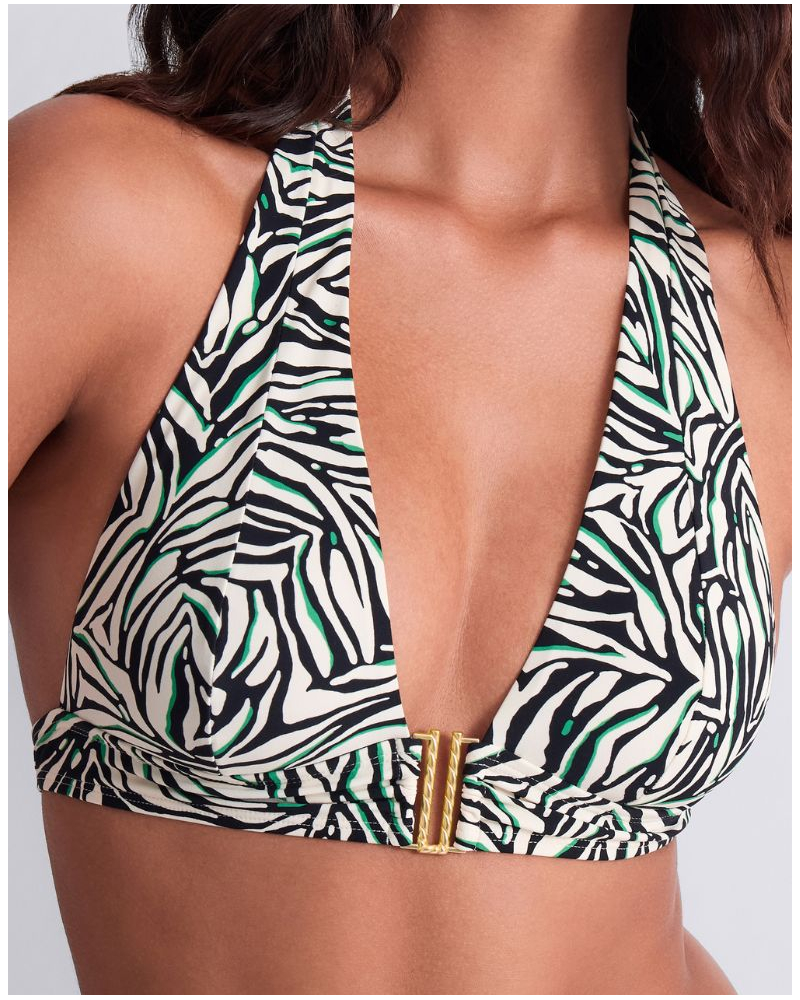 Triangle bath bra Aubade Tropical Splash (Wild Stripes)