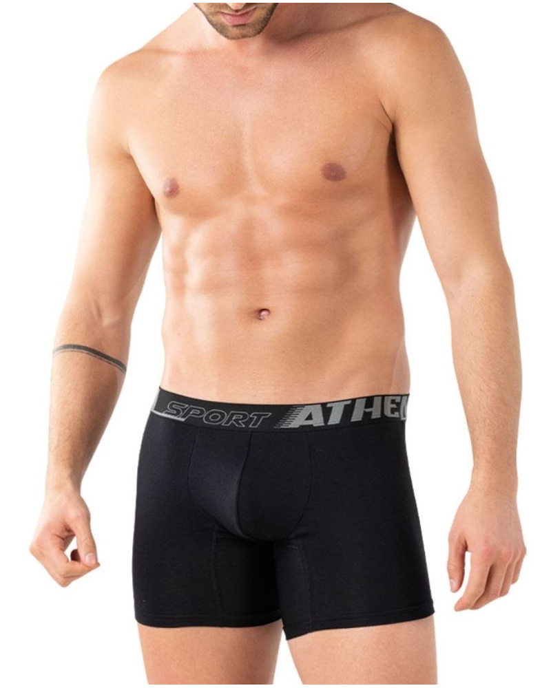 Lot de 3 boxers Coton stretch Athena Air Fit Sport (Gris /Marine / Noir)