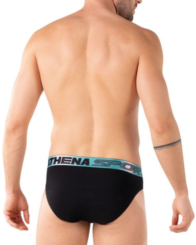 Pack of 3 Athena Odor Control Sport Briefs (Black)