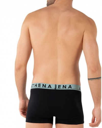 Paquete de 3 Bóxers Athena Algodón Elástico Easy Color (Negro)