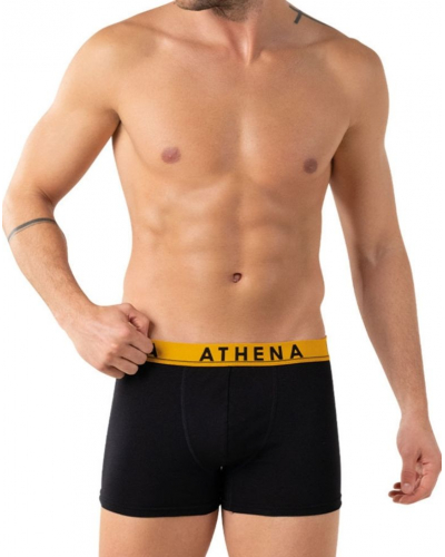 Paquete de 3 Bóxers Athena Algodón Elástico Easy Color (Negro)