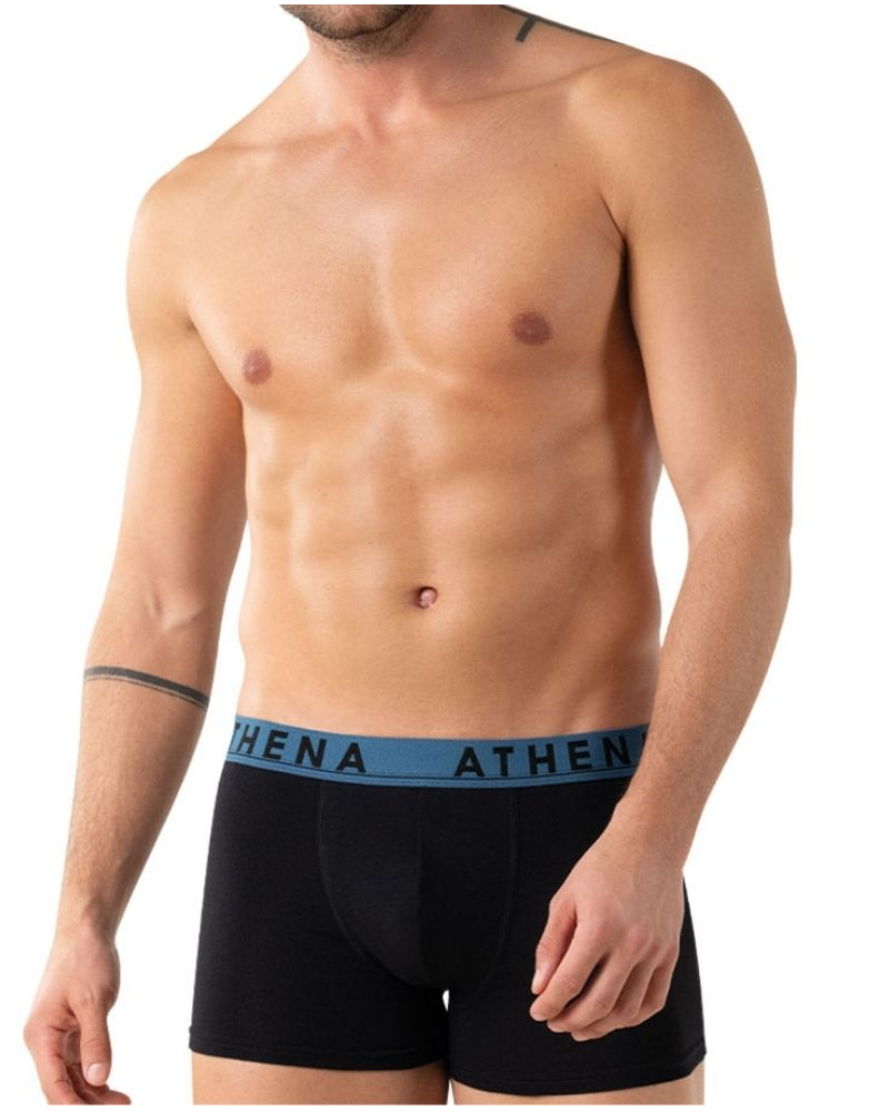 Pack of 3 Athena Stretch Cotton Easy Color Boxers (Black Printed)