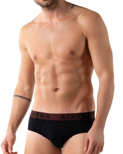 Pack of 3 Athena Stretch Cotton Easy Color Briefs (Black Printed)
