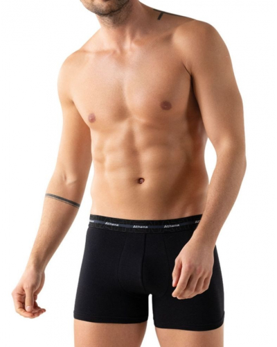 Lot de 3 Boxers Athena Stretch Coton (Noir)