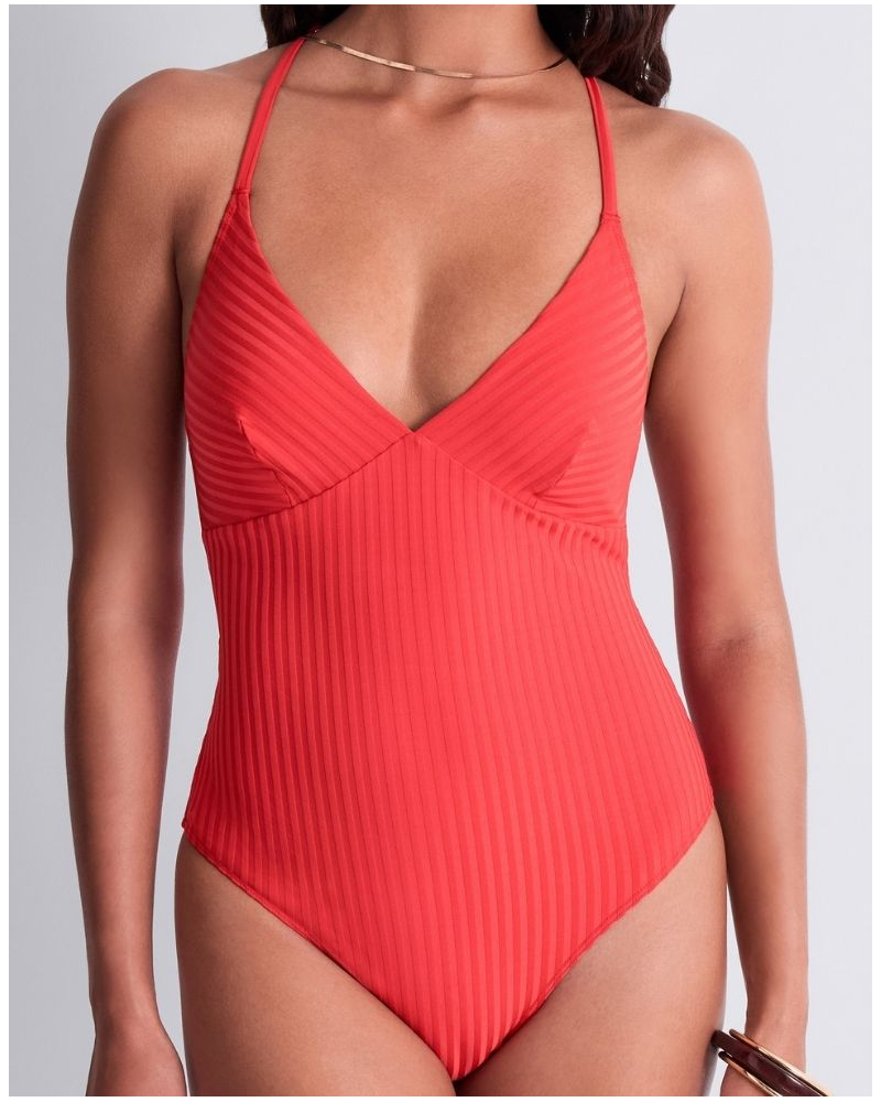 Traje de baño de una pieza suave Aubade Sun Pop (Coral)