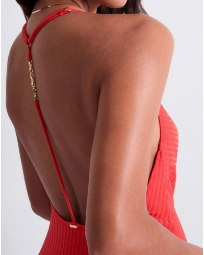 Traje de baño de una pieza suave Aubade Sun Pop (Coral)