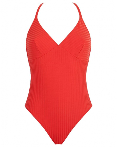 Soft one-piece swimming suit Aubade Sun Pop (Coral)