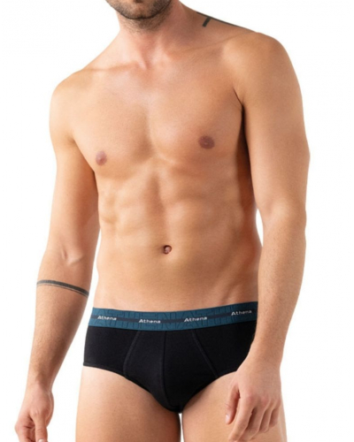 Lot de 3 slips Stretch coton Athena (Noir)