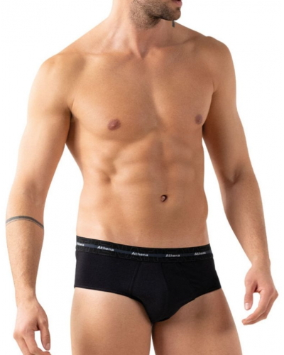 Pack of 3 Athena Stretch Cotton Briefs (Black)