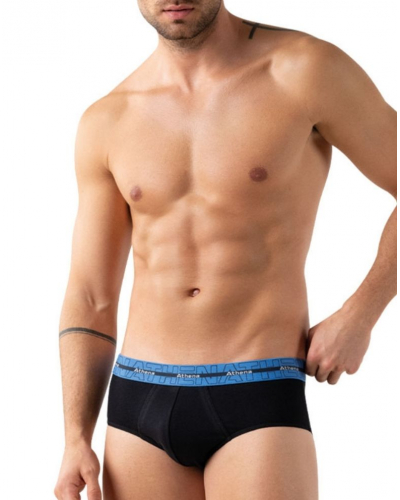 Pack of 3 Athena Stretch Cotton Briefs (Black / Blue / Navy)